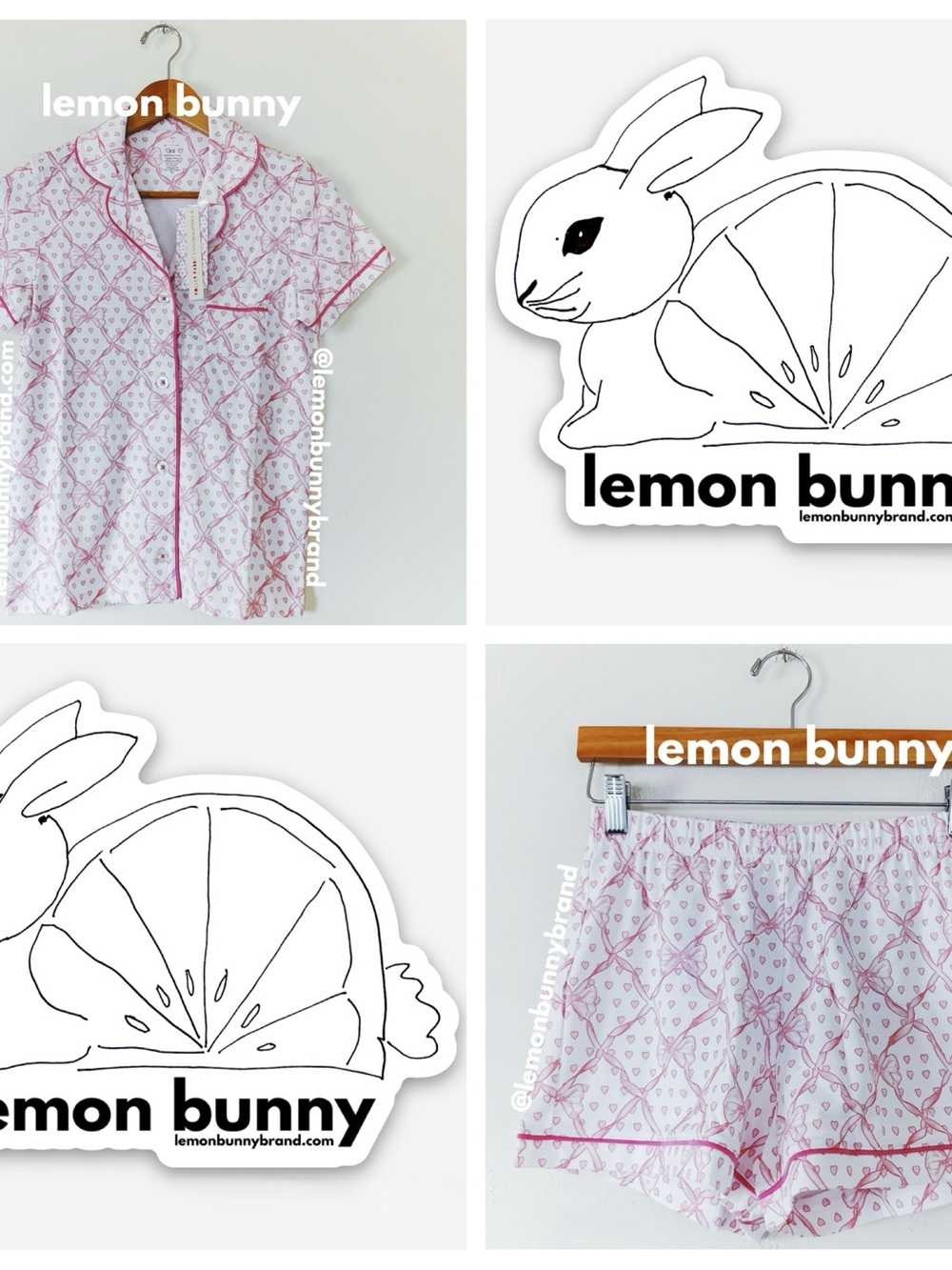 Roller Rabbit x LoveShackFancy Baby Bow Hearts Polo Pajamas in Pink Size XS NWT